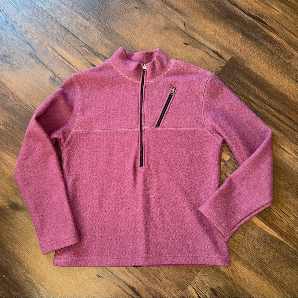 Ibex 100% Merino Wool Burgundy 1\4 Zip Sweater